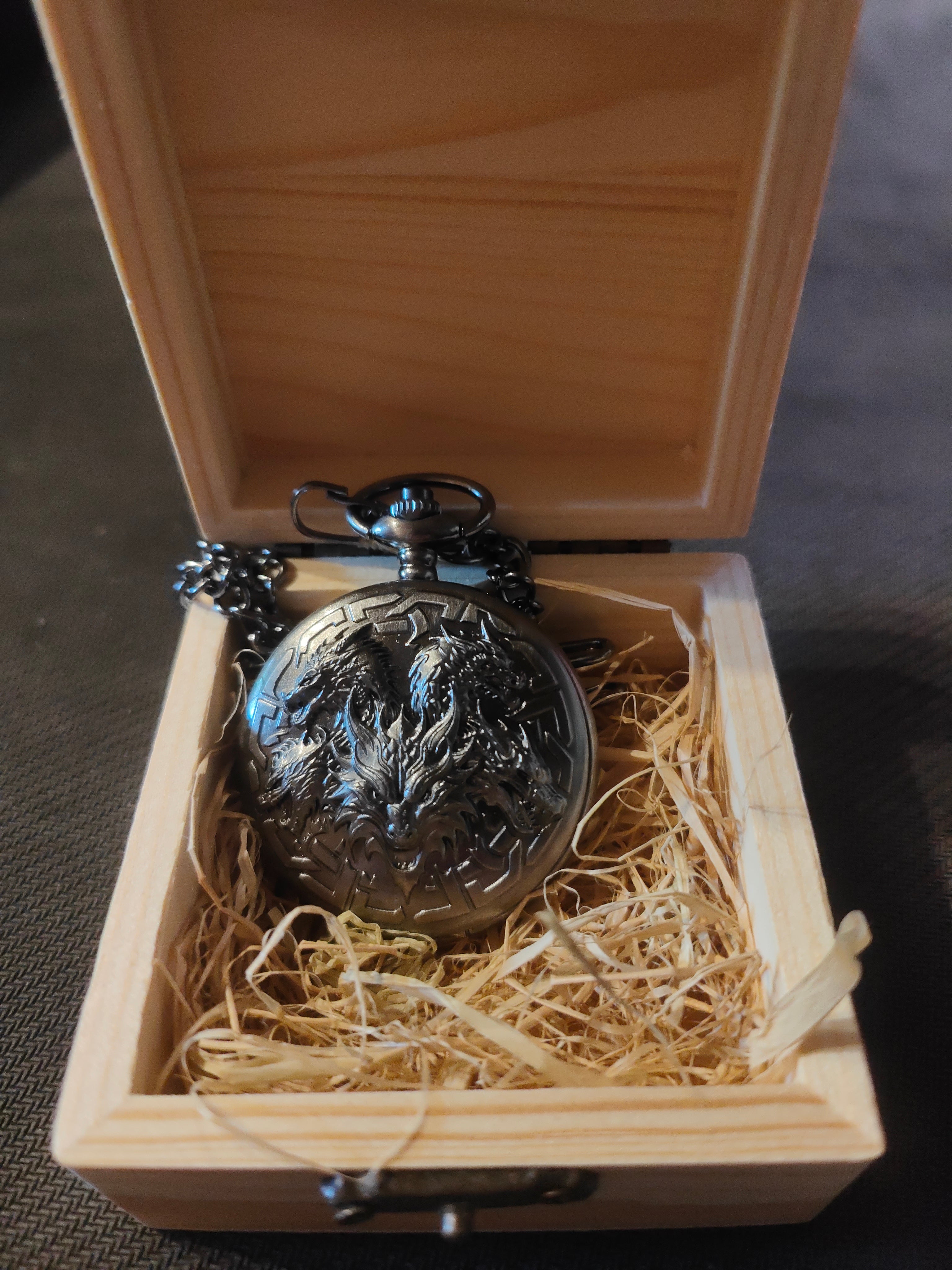 Mini Metal Dice Pocket Watch With Display Box For Table Top RPG D&D