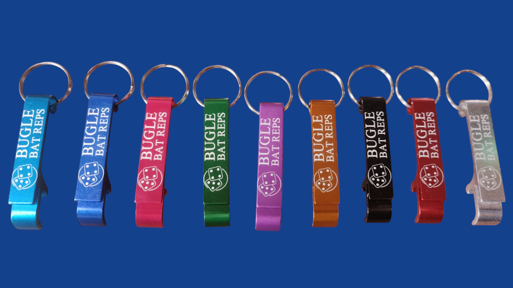 Bugle Bat Reps Bottle Opener Key Ring